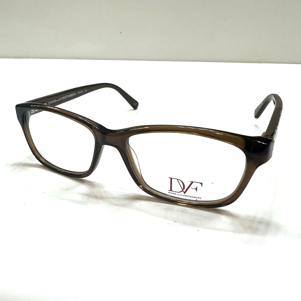 NEW Diane von Furstenberg 5054 201 Translucent Brown Eyeglasses Frames 50-15-135